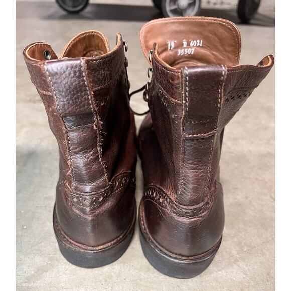 Allen Edmonds Long Branch Boots 6021 Wingtip Brown Leather Brogue Size 13 D - Picture 6 of 14